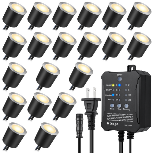 SMY Lighting Dimmable 168体彩网极速一分钟官网查询结果 deck lights 20Pack with Timer and Photocell Sensor - SMY Lighting